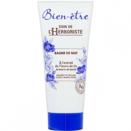 Bien-être - Baume de nuit à l extrait de fleurs de lin & beurre de karité