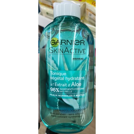 GARNIER Tonique Végétal Hydratant - Extrait D'aloe Vera 200 ml