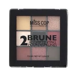 MISS COP - PALETTE DE 9 FARDS A PAUPIERES N° 2 BRUNE
