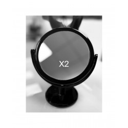 Miroir Blanc Grossissant x5 Double Face sur pied 14 cm de Diamètre