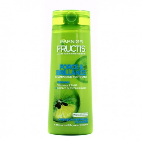 x 2 Garnier Fructis  Shampooing fortifiant FORCE ET BRILLANCE pour Cheveux Normaux Fatigués ( 2 x 250 ml )