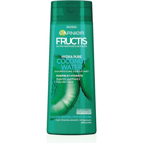 x 2 Garnier Fructis Shampooing Fortifiant Hydra Pure Coconut Water ( 2 x 250 ml )