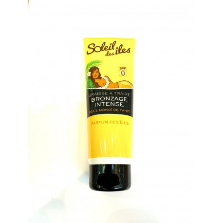 Soleil des Iles - Graisse à traire Bronzage Intense Réa et Monoï de Tahiti - PARFUM DES ILES - 125 ml