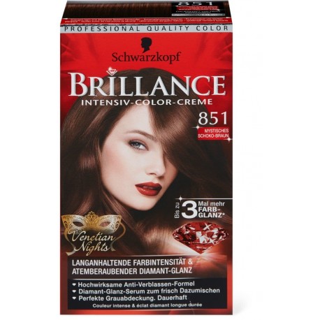 Coloration Brillance – Schwarzkopf brun chocolat mystère N°851