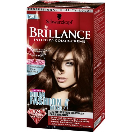 Coloration Brillance – Schwarzkopf châtain velours N°874