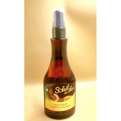 Huile Sèche - Corps & Cheveux - Monoï De Tahiti - Soleil Des Iles - Protection Solaire - 150 Ml