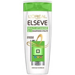 Shampoings Elseve Multi vitaminé 2 en 1 - L'Oréal - 2 X 290 ML