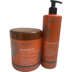 Masque Capillaire + Shampoing ESQUISSE à la Kératine et Argan - 1000 ml + 500 ml