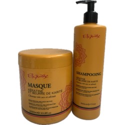 Masque Capillaire + Shampoing ESQUISSE à la Kératine et Beurre de karité - 1000 ml + 500 ml
