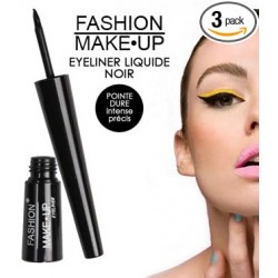 Fashion Make-Up FMU1120101 Pointe Dure Eyeliner Liquide N°1 Noir  3 X 3 ml