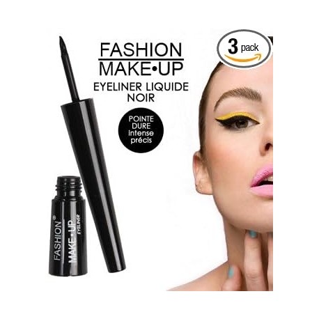 Fashion Make-Up FMU1120101 Pointe Dure Eyeliner Liquide N°1 Noir  3 X 3 ml