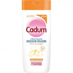 LOT DE 2 -  Cadum Crème douche douceur velours à la fleur d'oranger et huile d'amandes douces- 2 x 400 ML
