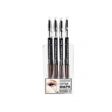 Crayon Correcteur Sourcils + Brosse Miss Cop N°02 Taupe