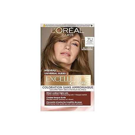 L’ORÉAL PARIS  - Sans Ammoniaque -  Excellence Crème Universal Nudes - Nuance : Blond Universel (7)