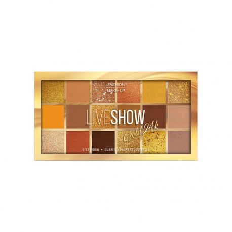 Fashion Make-Up -PALETTE OMBRE À PAUPIÈRES 'LIVESHOW' - Gold 24 K