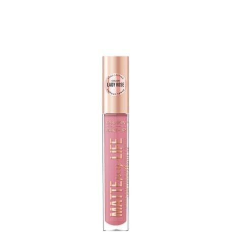 Fashion Make-up - Brillant à lèvres Matte my Life 09 Lady rose - 4 ml