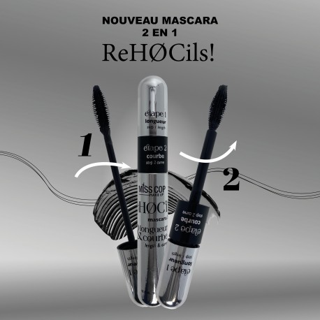 MISS COP Mascara noir 2 en 1 - REHOCILS