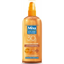 Mixa Solaire Peau Sensible Huile-Soin Solaire Anti-Dessèchement SPF 30, 150 ml