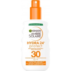 GARNIER Ambre Solaire Hydra 24H - Spray Solaire FPS 30 - Protège des UVA & UVB - Hydratation 24h  Vegan & Cruelty Free - 200 ml