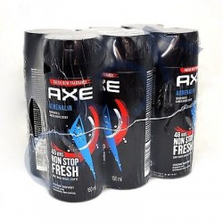 X 6 Déodorants Spray Homme « AXE » AXE Adrenalin fraîcheur 48 heures - 6 x150 ML