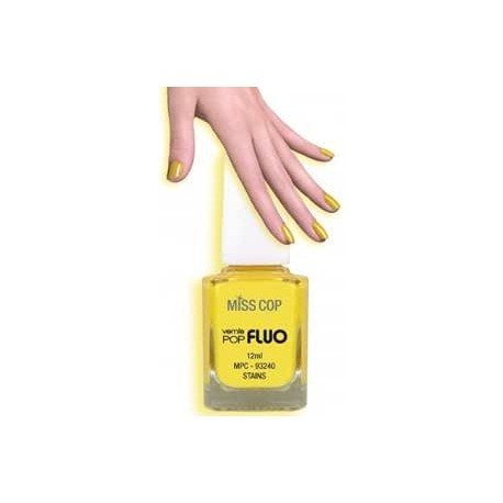 MISS COP - Vernis à ongles POP FLUO JAUNE  - 12 ml