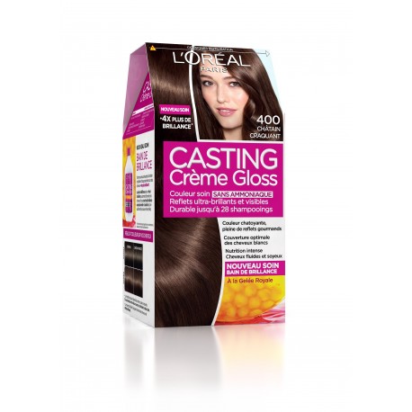 Coloration CASTING CREME GLOSS- Sans ammoniaque – Châtain  –  N°400