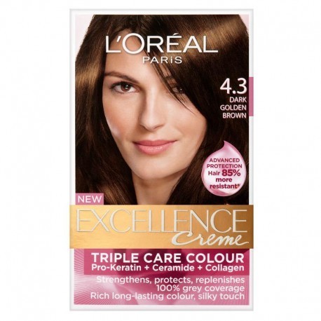 EXCELLENCE L OREAL PARIS – COLORATION – CHATAIN DORE – N°4.3