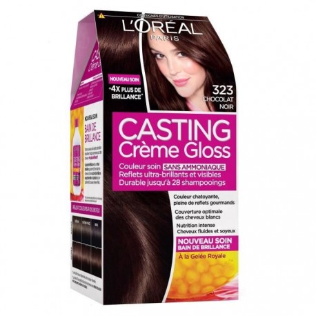 Coloration CASTING CREME GLOSS- Sans ammoniaque – Chocolat noir N° 323