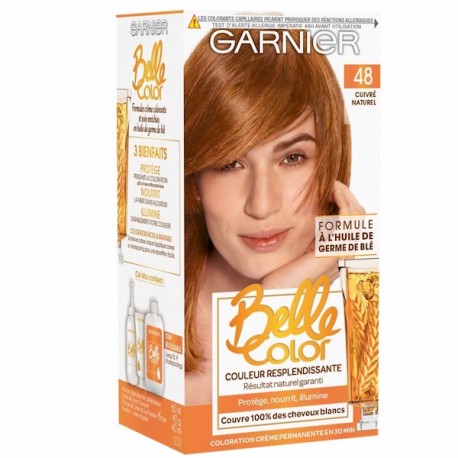 Crème de coloration GARNIER Belle Color à l’huile de germe de blé. 48 - Cuivré Naturel