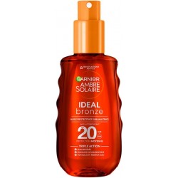 Garnier Ambre Solaire – Huile Protectrice Sublimatrice de Bronzage – Protection FPS 20 - Enrichie à la Vitamine E  - 150 ml