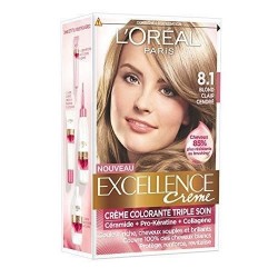 EXCELLENCE L'ORÉAL PARIS – COLORATION – BLOND CLAIR CENDRÉ– N°8.1